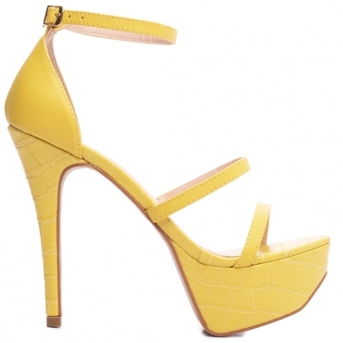 Sandália Meia Pata Amarelo 13 cm (1)