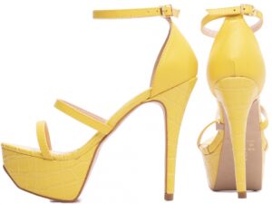 Sandália Meia Pata Amarelo 13 cm (2)