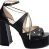 Sandália Meia Pata Preto Spike 12 cm 8