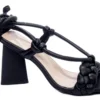 Sandália de Amarrar Preto Salto 8 cm (1)