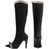 Bota Cano Longo Salto Fino Preto (2)