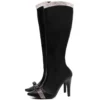 Bota Cano Longo Salto Fino Preto 3