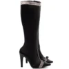 Bota Cano Longo Salto Fino Preto 4