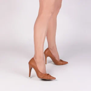 Scarpin Feminino Bico Fino Caramelo 10 cm 2