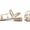 Sandália Feminina Dourado Salto Baixo 2 cm