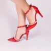 Scarpin Vermelho Salto Fino 9 cm