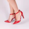 Scarpin Vermelho Salto Fino 9 cm