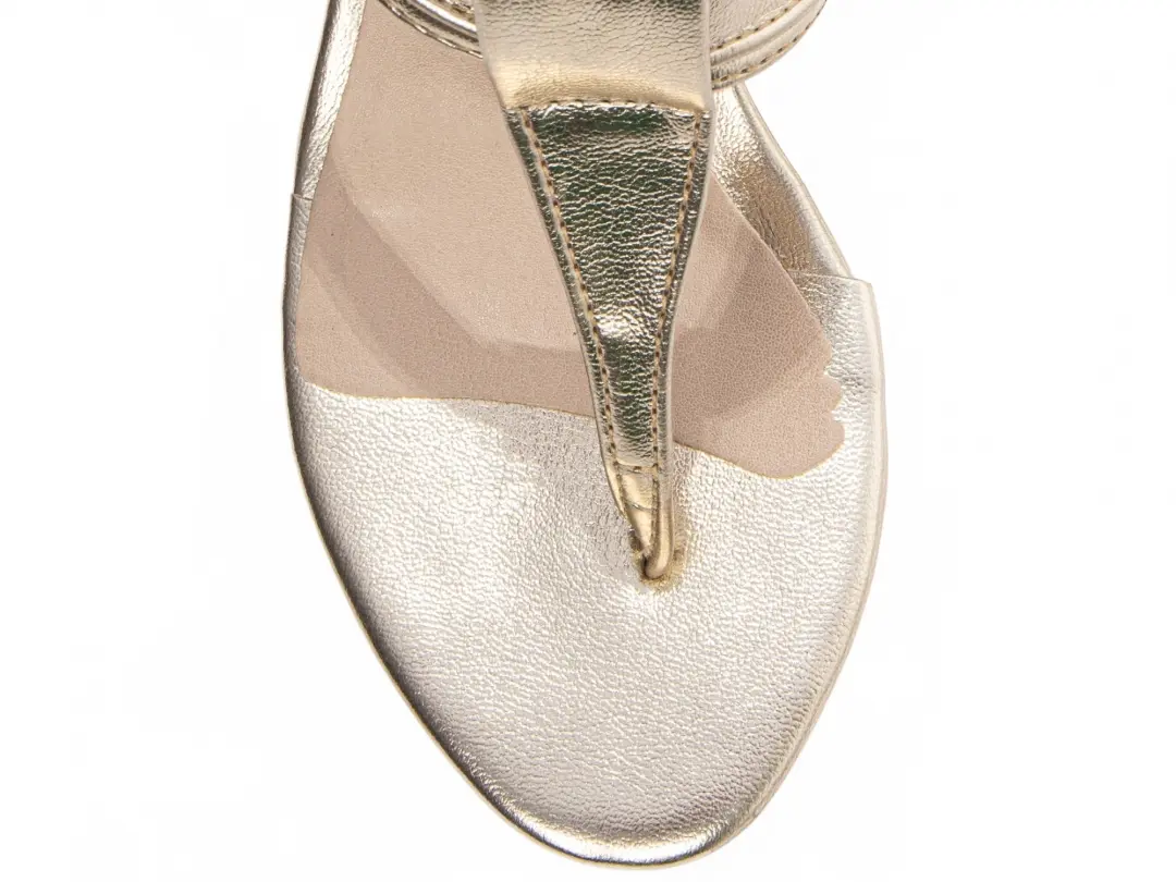 Sandália Dourada Metalizado 5 cm