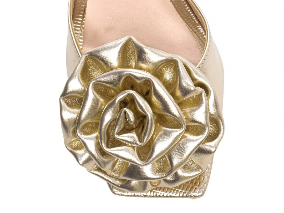 Tamanco Feminino Dourado 9 cm